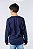 BLUSA DE MANGA LONGA MEIA MALHA 100% ALGODÃO INFANTIL UNISSEX MARINHO - 1 AO 14 ANOS - Imagem 4