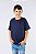 CAMISETA INFANTIL DE MEIA MALHA 100% ALGODÃO UNISSEX 1 AO 14 - MARINHO - Imagem 1