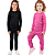 KIT DE 2 CONJUNTOS TÉRMICOS E PELUCIADOS COM BLUSA DE MANGA COMPRIDA E CALÇA INFANTIL UNISSEX 1 AO 14 - PRETO E VIOLETA - Imagem 1