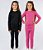 KIT DE 2 CONJUNTOS TÉRMICOS E PELUCIADOS COM BLUSA DE MANGA COMPRIDA E CALÇA INFANTIL UNISSEX 1 AO 14 - PRETO E VIOLETA - Imagem 1