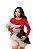 KIT COM 2 BLUSAS FEMININAS DE MANGA LONGA E GOLA REDONDA COM ABERTURA PARA AMAMENTAÇÃO - VERMELHA E MARINHO - Imagem 4
