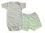 CONJUNTO DE PIJAMA INFANTIL COM BODY DE MANGA CURTA E SHORTS UNISSEX - LISTRAS VERDES - Imagem 1