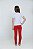 CALÇA LEGGING DE RIBANA INFANTIL PARA MENINAS 1 AO 14 ANOS - VERMELHA - Imagem 2