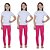 KIT DE 3 CALÇAS LEGGING DE RIBANA INFANTIL PARA MENINAS 1 AO 14 ANOS - 3 PINK - Imagem 1