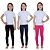KIT DE 3 CALÇAS LEGGING DE RIBANA INFANTIL PARA MENINAS 1 AO 14 ANOS - PRETA, MARINHO E PINK - Imagem 1