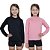 KIT 2 BLUSAS INFANTIL COM PROTEÇÃO SOLAR UV50 MODA PRAIA - ROSA CLARO E PRETO - Imagem 1