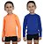 KIT 2 BLUSAS INFANTIL COM PROTEÇÃO SOLAR UV50 MODA PRAIA - LARANJA NEON E AZUL ROYAL - Imagem 1