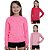 KIT 3 BLUSAS INFANTIL COM PROTEÇÃO SOLAR UV50 MODA PRAIA - ROSA CLARO, ROSA NEON, ROSA PINK - Imagem 1