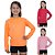 KIT 3 BLUSAS INFANTIL COM PROTEÇÃO SOLAR UV50 MODA PRAIA - ROSA CLARO, ROSA PINK, LARANJA NEON - Imagem 1