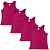 KIT DE 4 BLUSAS REGATAS DE RIBANA INFANTIL - 4 PINK - Imagem 1