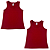 KIT DE 2 BLUSAS REGATAS DE RIBANA INFANTIL - 2 VERMELHAS - Imagem 1