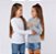 KIT 2 BLUSAS MANGA LONGA INFANTIL RIBANA UNISSEX 1 AO 12 ANOS - MESCLA E BRANCA - Imagem 1
