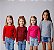 KIT 4 BLUSAS MANGA LONGA INFANTIL RIBANA UNISSEX 1 AO 12 ANOS - MARSALA, VERMELHA, PINK, MESCLA - Imagem 1