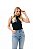CAMISA FEMININA GOLA ALTA SEM MANGA COM ABERTURA PARA AMAMENTAÇÃO PRETA - Imagem 2