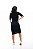 VESTIDO MIDI FEMININO MANGA MÉDIA COM ABERTURA PARA AMAMENTAÇÃO PRETO - Imagem 3