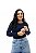 KIT DE 2 CAMISAS DE MANGA CURTA PRETA E MESCLA E1 BLUSA DE MANGA LONGA  MARINHO COM ABERTURA FRONTAL PARA AMAMENTAÇÃO - Imagem 8