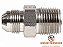 Adaptador Niple Inox JIC 6 (9/16"UNF) X 3/8" NPT - Imagem 1