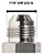 Adaptador Niple Inox JIC 4 (7/16"UNF) X 1/8" NPT - Imagem 2