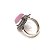 Anel quartzo rosa pedra oval lisa com prata 925 trabalhada - Imagem 3