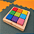 9 Cubos de Madeira Coloridos com Base - Imagem 1