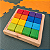 16 Cubos de Madeira Coloridos com Base - Imagem 1