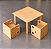 Conjunto Mesa com 2 Cadeiras Cubo – Para Crianças de 1 a 3 anos - Imagem 1