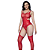 LINGERIE SENSUAL MACACÃO COM CINTA LIGA ÚNICA E MEIAS INTERLIGADAS VERMELHO 1401 - Imagem 1