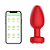 VIBRADOR RECARREGÁVEL PLUG ANAL CONTROLADO POR APLICATIVO COM 10 MODOS DE VIBRAÇÕES VERMELHO - Imagem 1