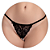 CALCINHA TAILANDESA RENDADA COM PERÓLAS MASSAGEADORAS STRING PRETA - Imagem 1