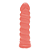 PRÓTESE ONDULADA EM SILICONE 17,5 X 3,8CM BEGE PRAZER E CIA - Imagem 1