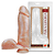 PRÓTESE REALÍSTICA EM SILICONE 20,5 X 4,7CM COM ESCROTO E VENTOSA BEGE PURA LUXÚRIA - Imagem 1