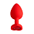 PLUG ANAL DILATADOR AVELUDADO G COM JOIA CORAÇÃO VERMELHO - Imagem 1