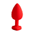 PLUG ANAL DILATADOR AVELUDADO G COM JOIA CORAÇÃO VERMELHO - Imagem 2