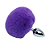PLUG ANAL DE METAL CROMADO RABO DE COELHO ROXO - Imagem 1