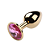 PLUG ANAL DE METAL DOURADO P COM JOIA REDONDA - Imagem 1