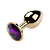 PLUG ANAL DE METAL DOURADO M COM JOIA REDONDA - Imagem 1