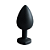 PLUG ANAL DILATADOR AVELUDADO G COM JOIA CORAÇÃO PRETO - Imagem 2
