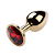 PLUG ANAL DE METAL DOURADO G COM JOIA REDONDA - Imagem 1