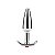 PLUG ANAL DILATADOR DE METAL CROMADO COM MICRO JOIA 10,2CM - Imagem 1
