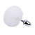 PLUG ANAL DE METAL CROMADO RABO DE COELHO BRANCO - Imagem 1