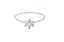 Anel ouro branco e diamantes aro 19 - Imagem 1