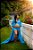 Vestido para ensaio de gestante manga longa princesa - Imagem 2