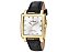 Relogio champion dourado quadrado medio pulseira couro cn28106h - Imagem 1