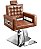 Cadeira de Cabeleireiro Europa Reclinável  Base Quadrada Inox - Imagem 3