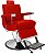 Cadeira de Barbeiro Flórida com Encosto e Apoio de Pé Reclináveis  Base Cromada - Imagem 1