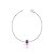 Pulseira de Prata Cristal Oval Rosa - Imagem 1