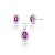 Conjunto de Prata com Cristal Oval Rosa - Imagem 3