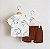 Conjunto Infantil Menino Camiseta Caranguejo e Bermuda com Textura - Imagem 1