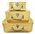 KIT MALETAS 3 PEÇAS - DOURADO - Imagem 1