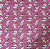 TECIDO TRICOLINE GATINHO FUNDO ROSA - 50CM - Imagem 2